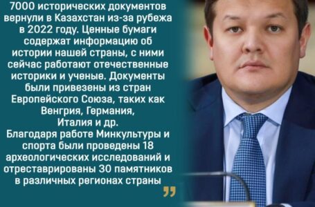 7000 исторических документов вернули в Казахстан из-за рубежа в 2022 году — Асхат Оралов